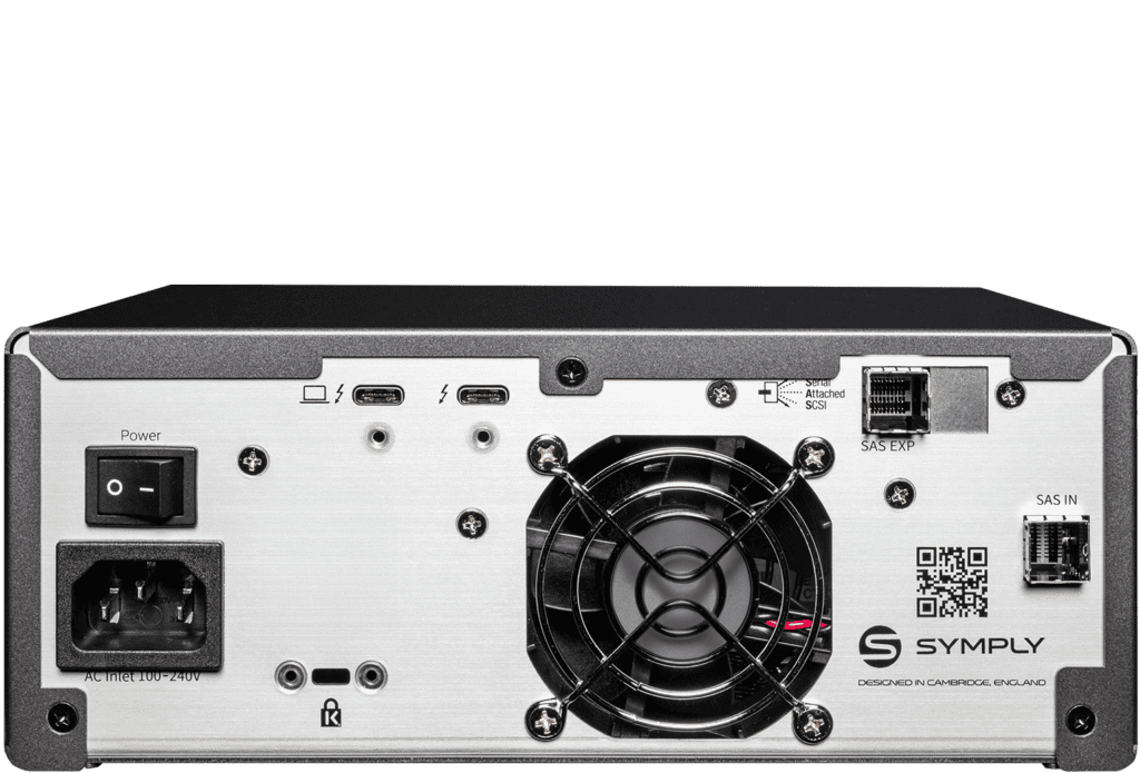 SymplyPRO DIT Thunderbolt LTO drive desktop half-height - rear view