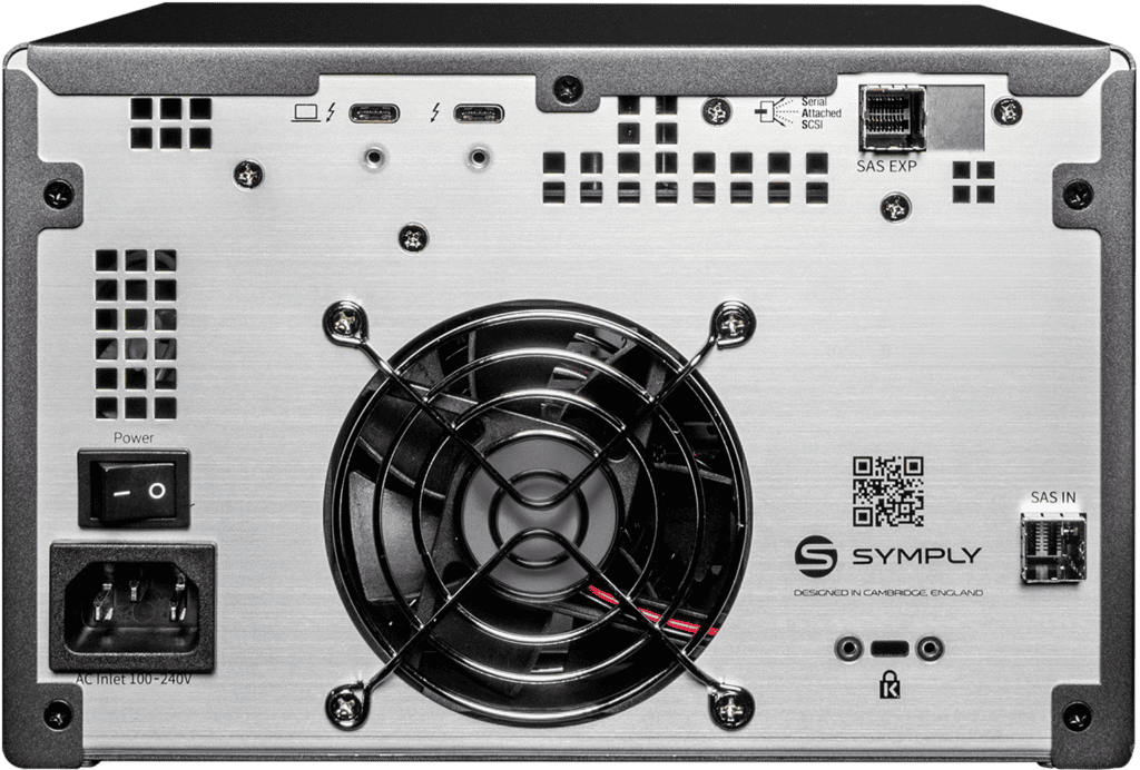 SymplyPRO DIT Thunderbolt LTO drive desktop - rear view