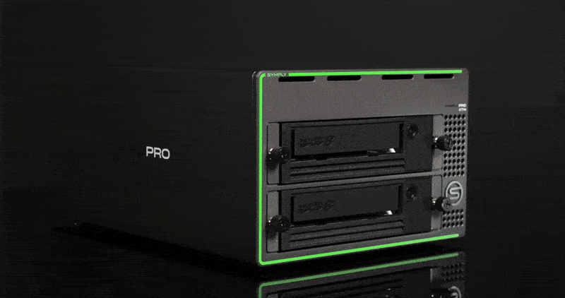 SymplyPRO LTO tape drive swap - CABLELESS technology