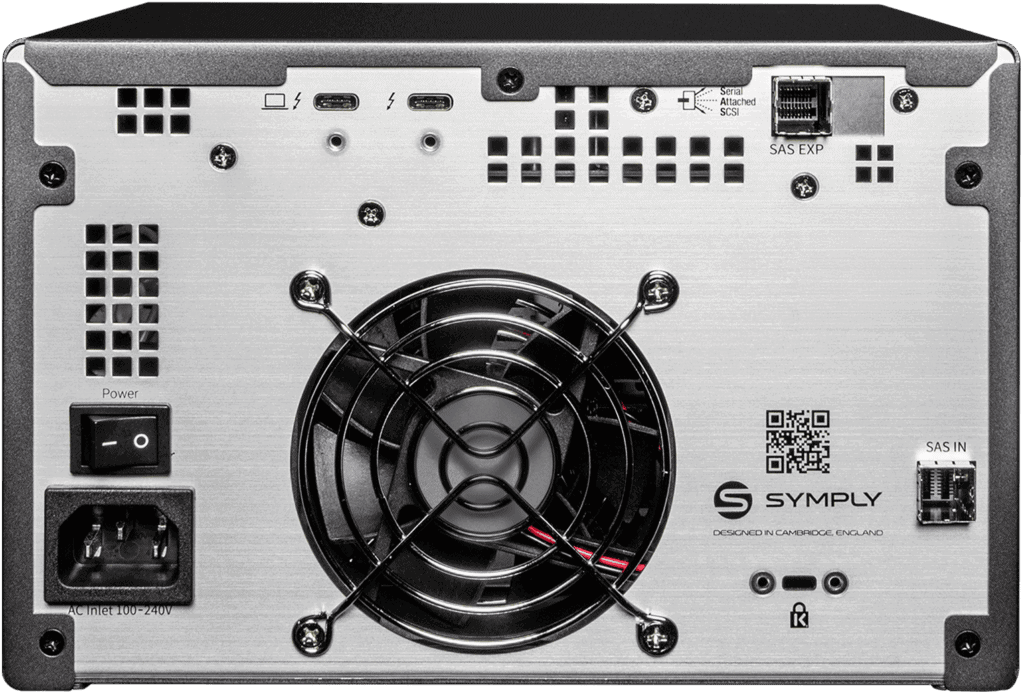 SymplyPRO Thunderbolt LTO drive desktop full-height - rear view