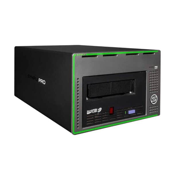 SymplyPRO XTF SAS full-height LTO-9 tape drive, angled front view