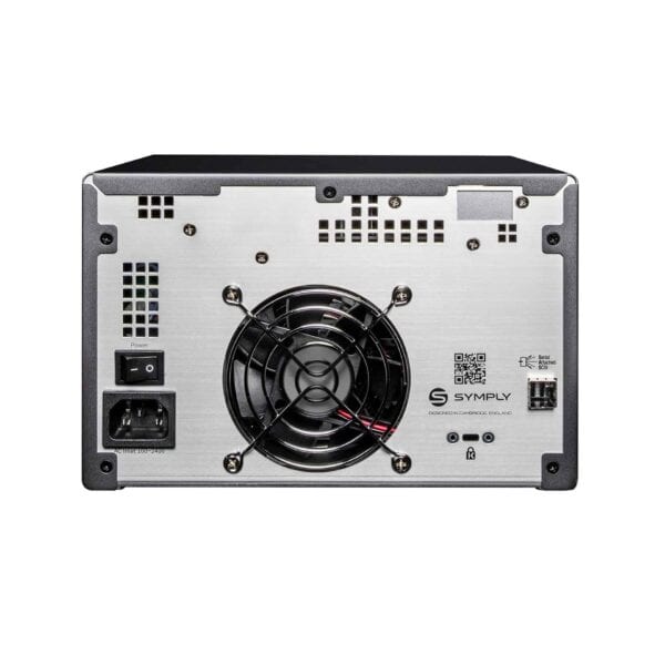 SymplyPRO XTF SAS LTO tape drive, rear view with SAS port