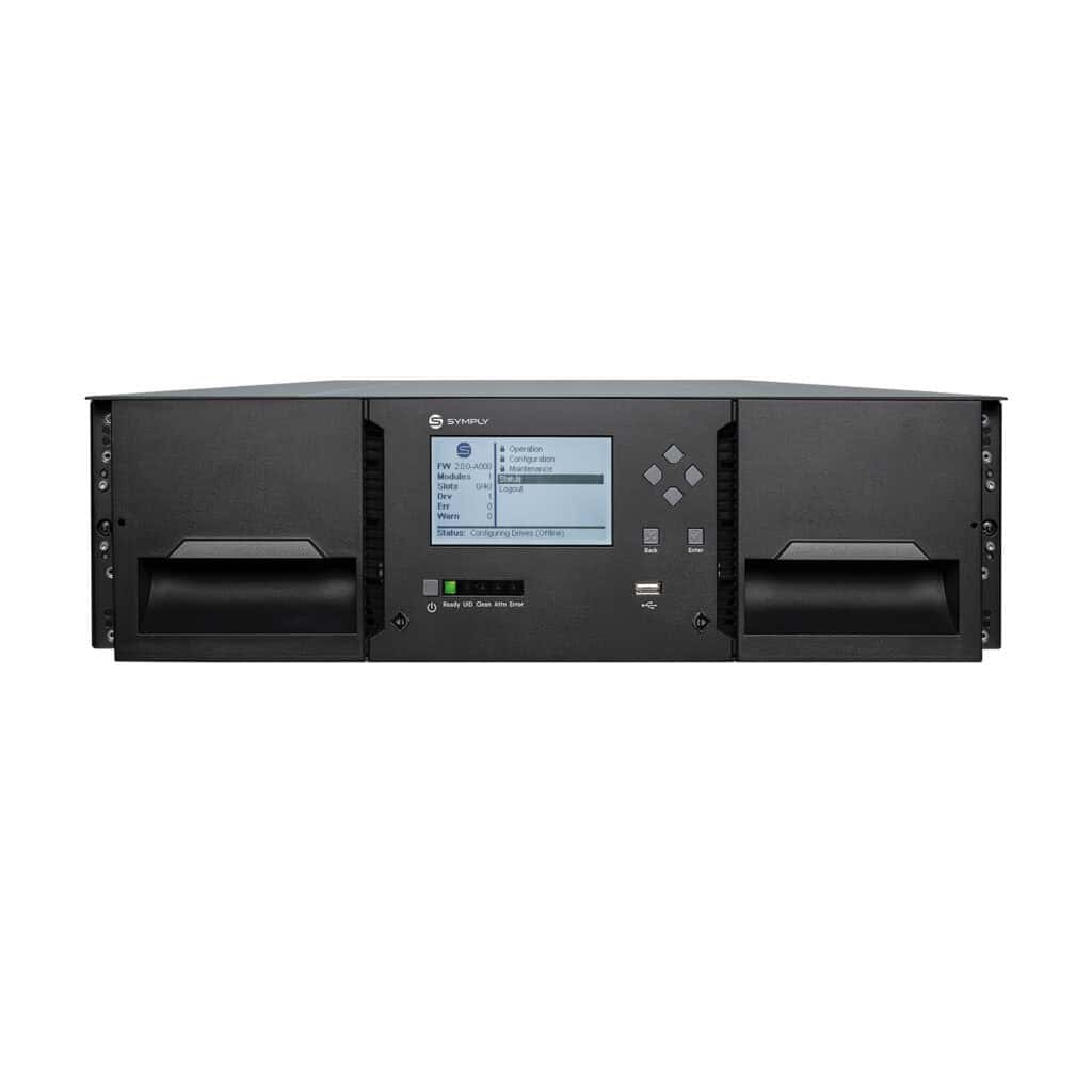 SymplyPRO XTL 40 3U LTO tape library, front view