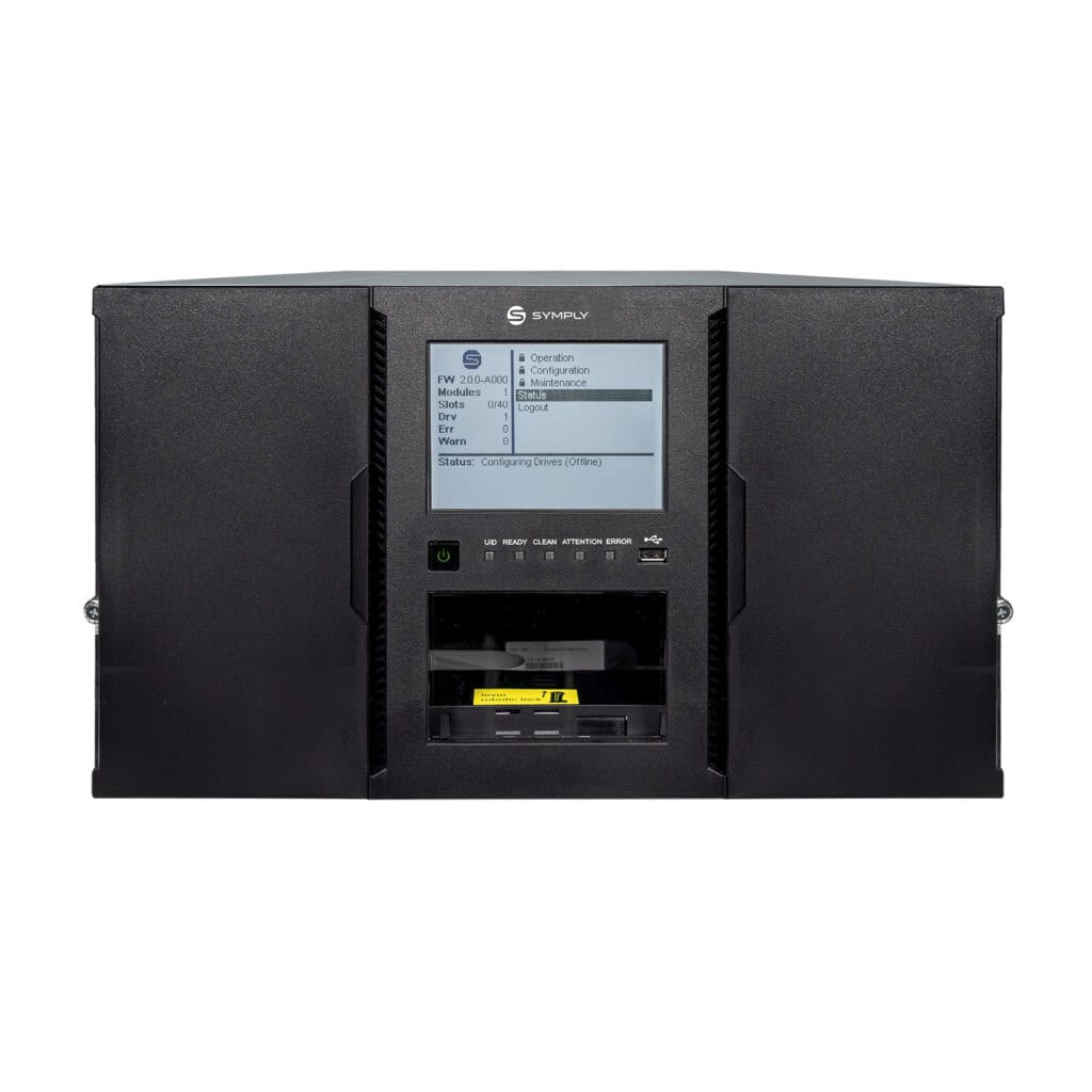 SymplyPRO XTL 80 6U LTO tape library, front view